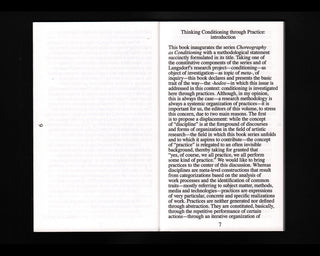 Alex Arteaga and Heike Langsdorf (eds.) / Thinking Conditioning through Practice Alex Arteaga and Heike Langsdorf (eds.) / Thinking Conditioning through Practice